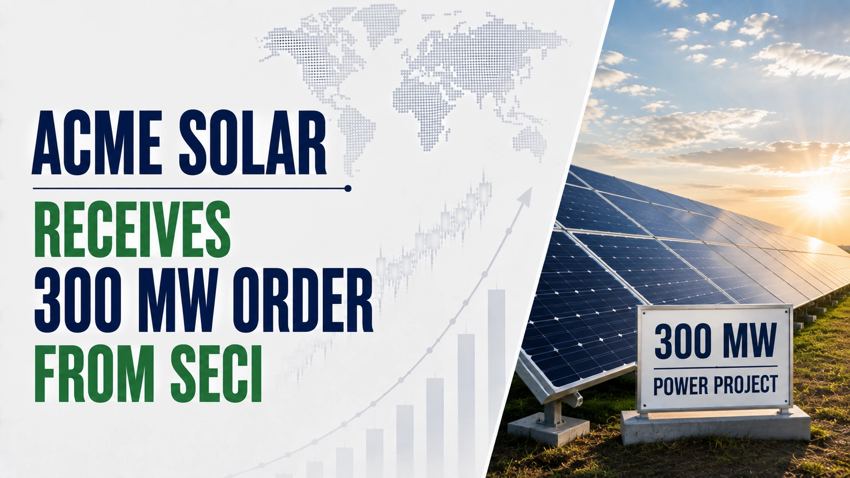 ACME Solar Receives 300 MW Order From SECI; Shares Rise 2.41%