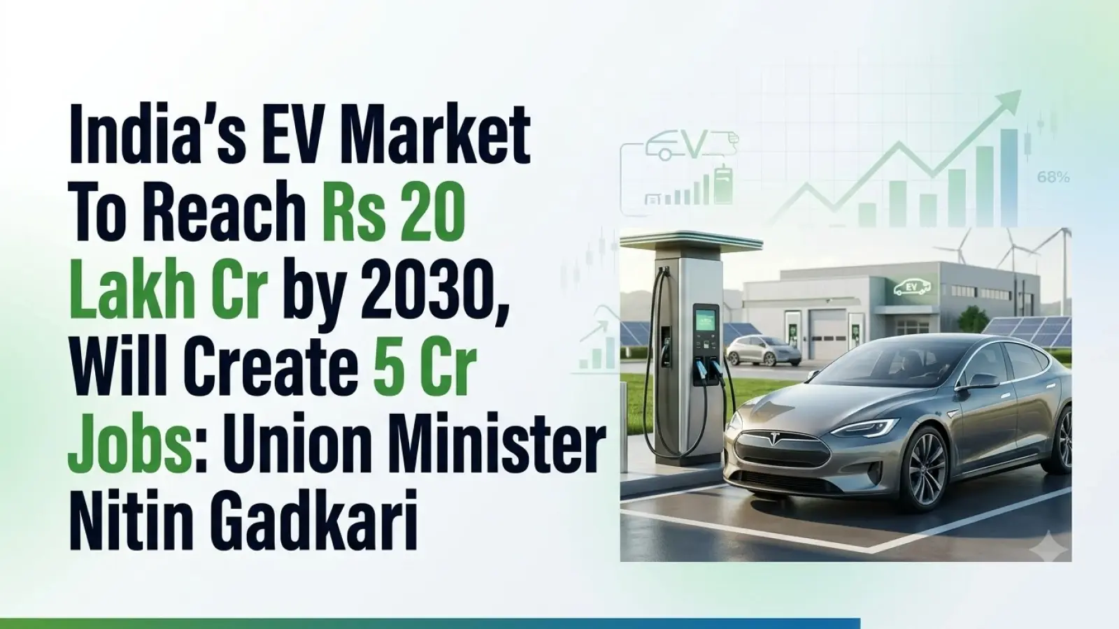 India’s EV Market To Reach Rs 20 Lakh Cr by 2030, Will Create 5 Cr Jobs: Union Minister Nitin Gadkari