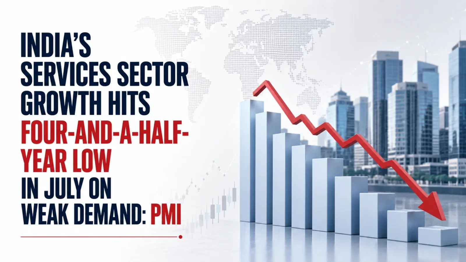 India’s Services Sector Growth Hits Four-and-a-Half-Year Low in July on Weak Demand: PMI