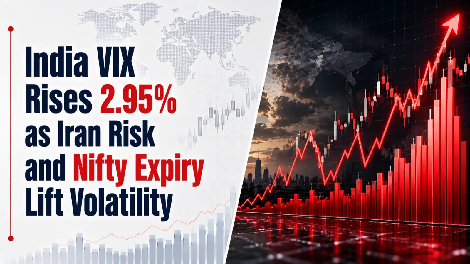India VIX Rises 2.95% as Iran Risk and Nifty Expiry Lift Volatility
