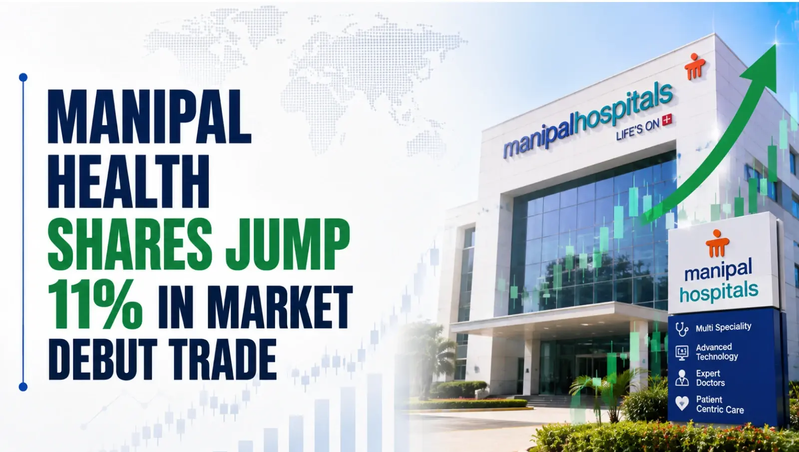 Manipal Health Shares Jump 11% in Market Debut Trade