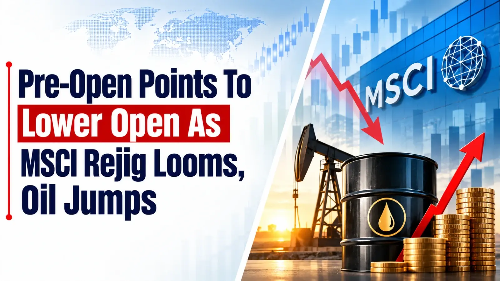 Pre-Open Points To Lower Open As MSCI Rejig Looms, Oil Jumps