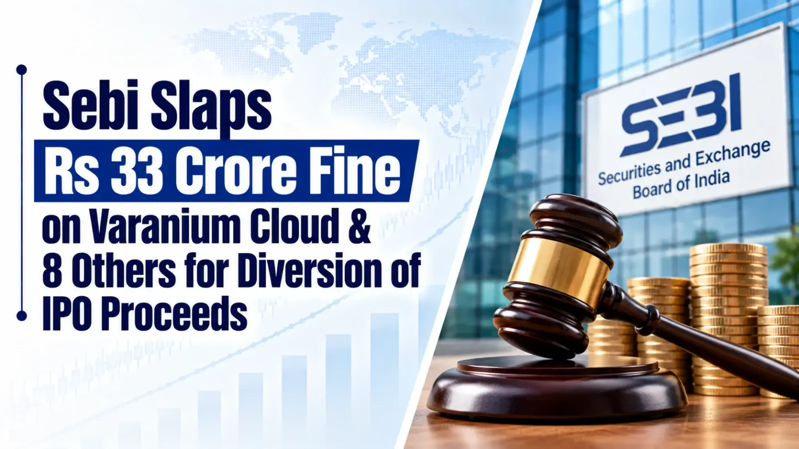 Sebi Slaps Rs 33 Crore Fine on Varanium Cloud, 8 Others for Diversion of IPO Proceeds