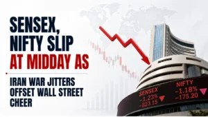 Sensex, Nifty Decline Around Midday Amid Iran Uncertainty