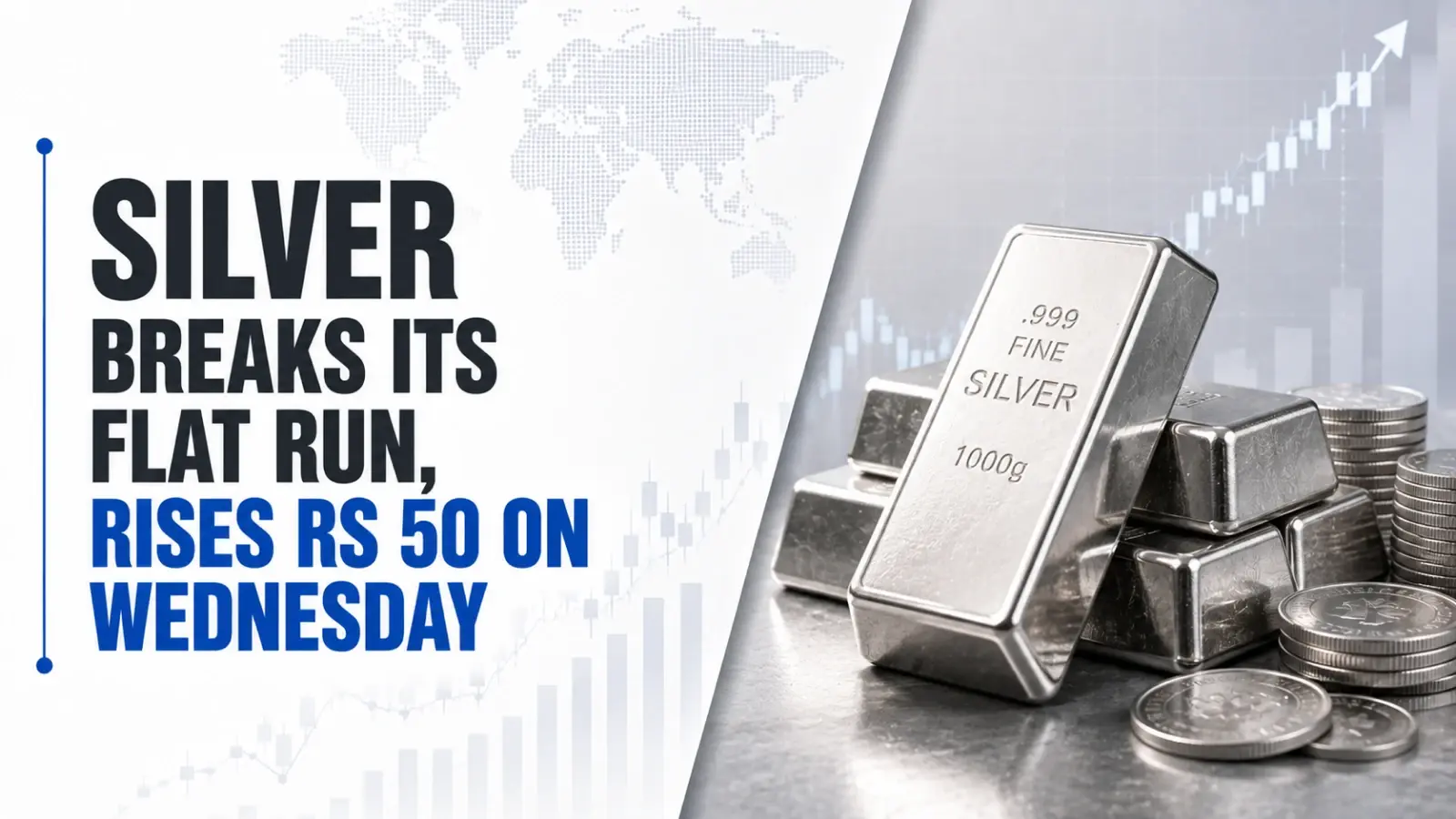 Silver Stops Flatlining, Rises Rs 50 on Wednesday