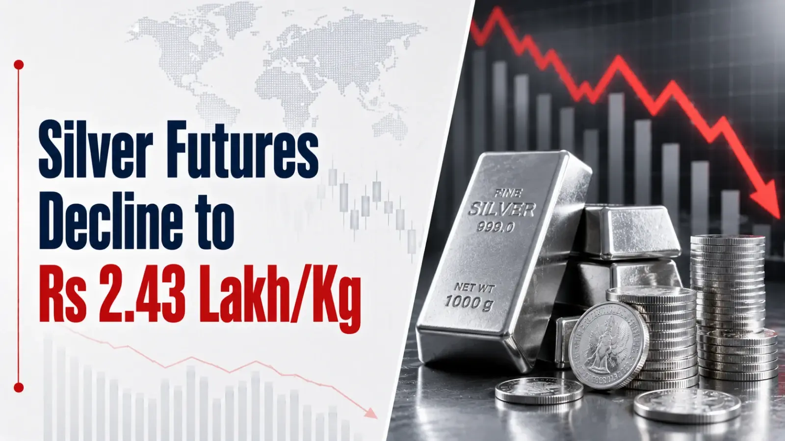 Silver Futures Decline to Rs 2.43 Lakh/Kg