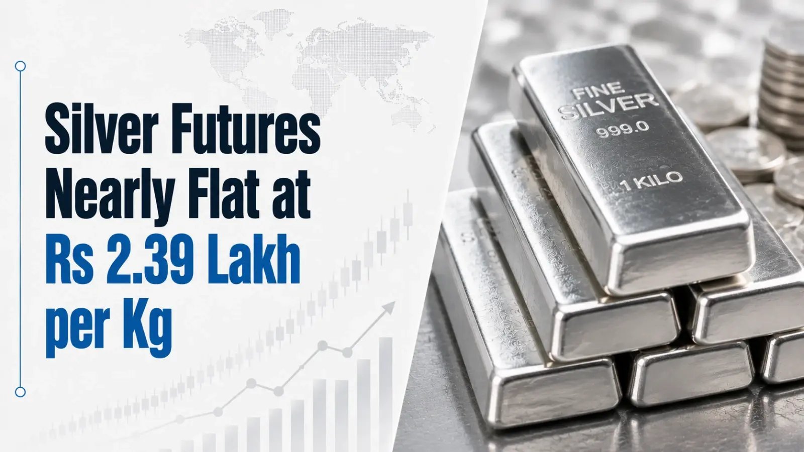 Silver Futures Nearly Flat at Rs 2.39 Lakh per Kg