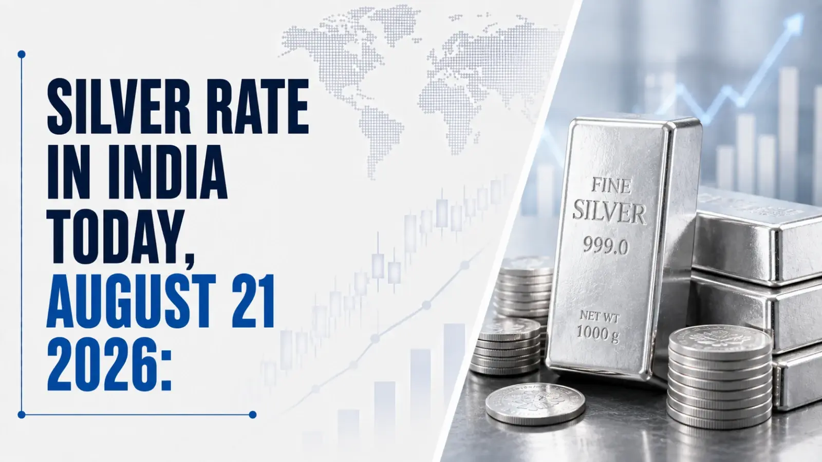 Silver Rate in India Today, August 21, 2026: Silver Holds Steady, Rises ₹1 per 10 gm on Friday