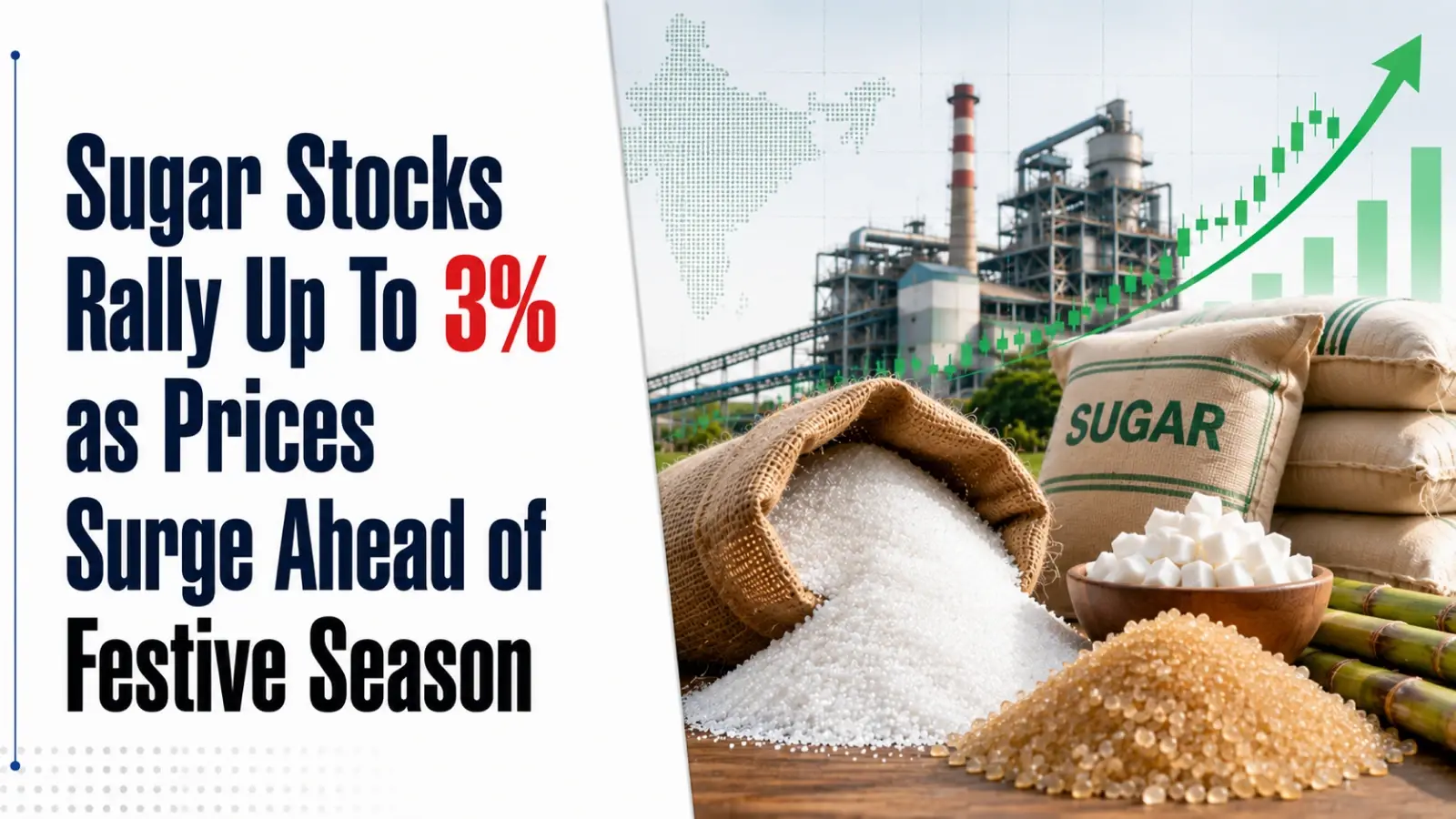 Sugar Stocks Rally Up To 3% as Prices Surge Ahead of Festive Season