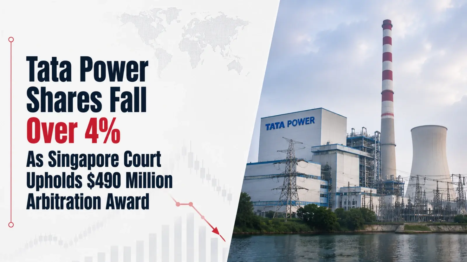 Tata Power Shares Fall Over 4% As Singapore Court Upholds $490 Million Arbitration Award