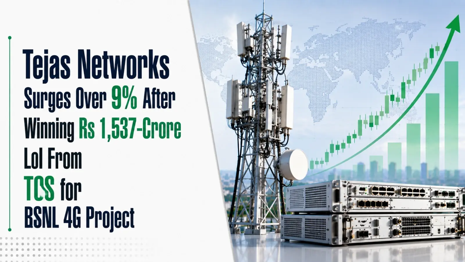 Tejas Networks Surges Over 9% After Winning Rs 1,537-Crore LoI From TCS for BSNL 4G Project