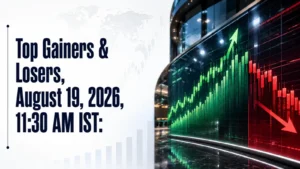 Top Gainers & Losers, August 19, 2026, 11:30 AM IST: Sun Pharma Leads Gainers; Power Grid Tops Losers
