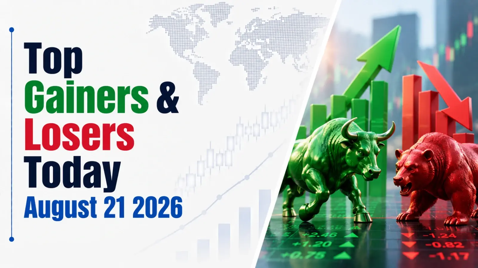 Top Gainers & Losers August 21 2026