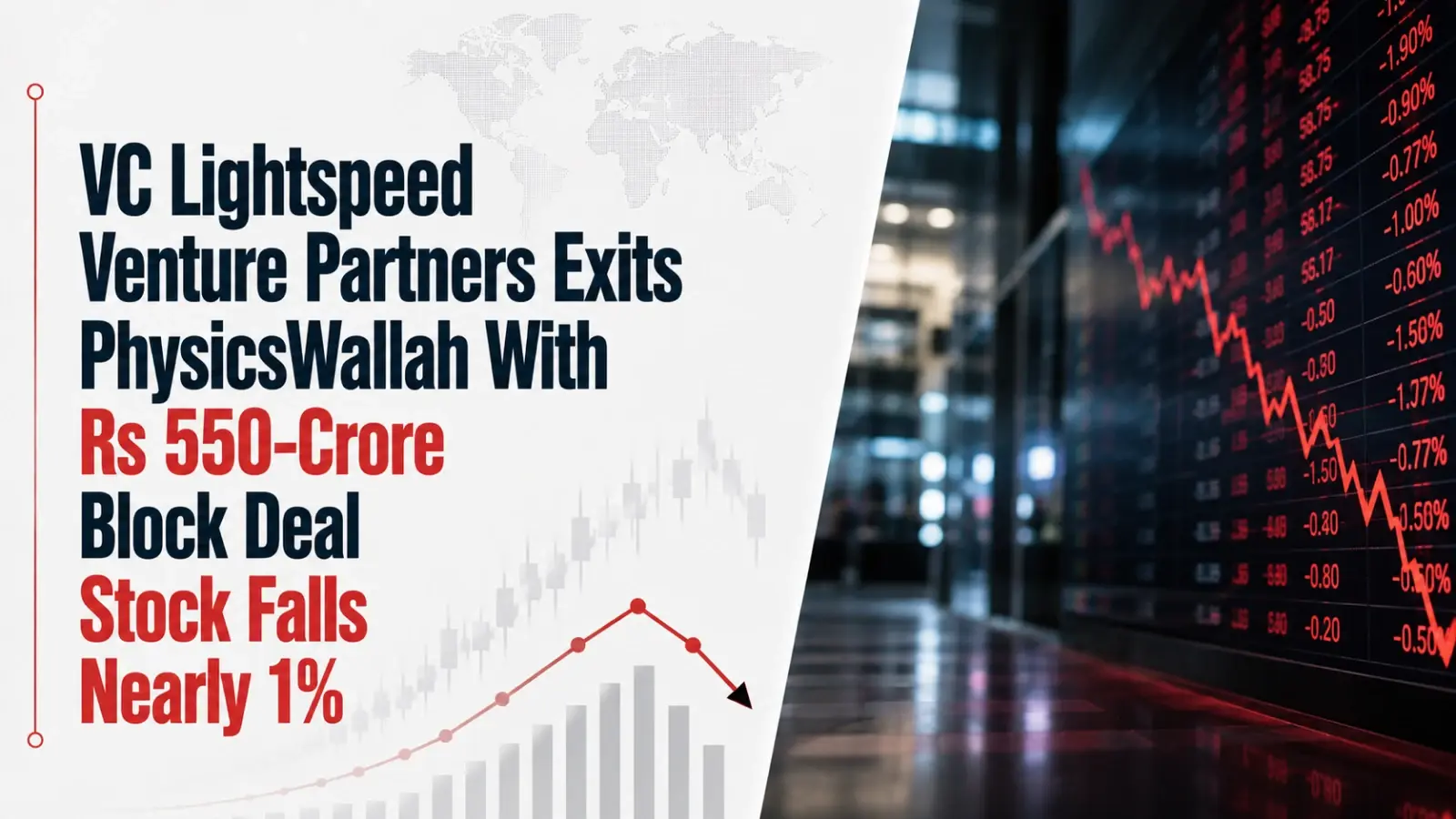 VC Lightspeed Venture Partners Exits PhysicsWallah With Rs 550-Crore Block Deal; Stock Falls Nearly 1%
