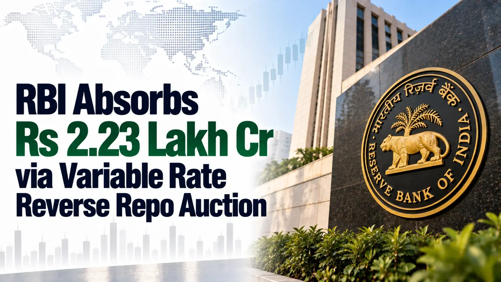 RBI Absorbs Rs 2.23 Lakh Cr via Variable Rate Reverse Repo Auction