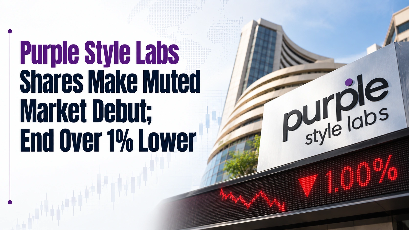 Purple Style Labs Shares Make Muted Market Debut; End Over 1% Lower