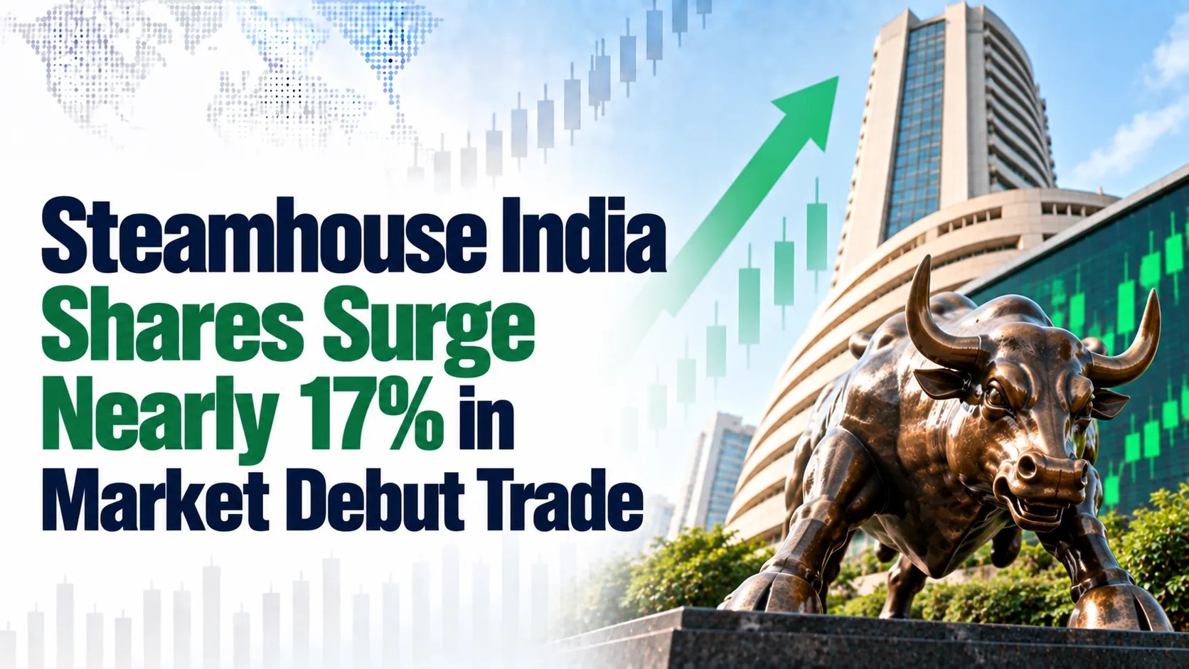 Steamhouse India Shares Surge Nearly 17% in Market Debut Trade