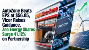 AutoZone Beats EPS at $56.05, Vicor Raises Guidance, Zeo Energy Shares Surge 41.12% on Partnership