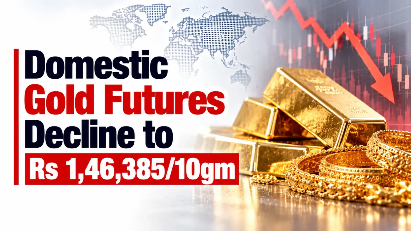Domestic Gold Futures Decline to Rs 1,46,385/10gm