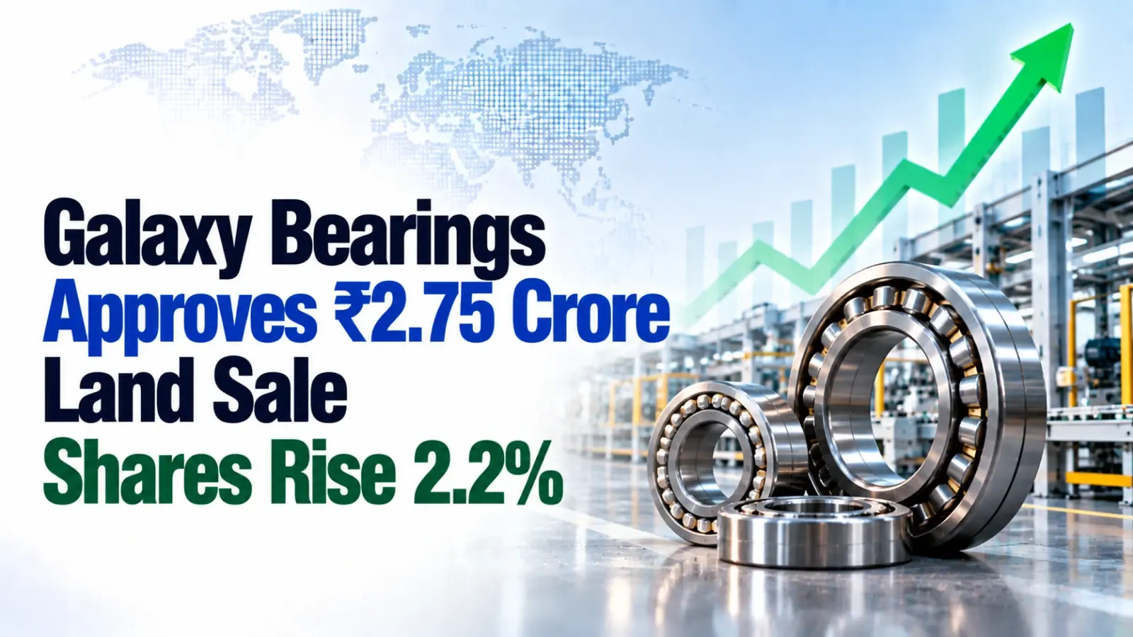 Galaxy Bearings Approves ₹2.75 Crore Land Sale; Shares Rise 2.2%