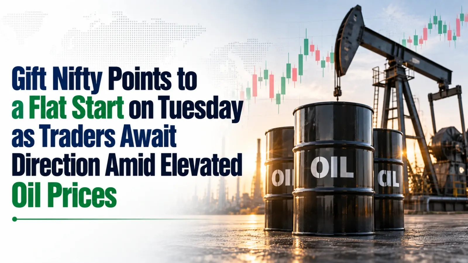 Gift Nifty Points to a Flat Start on Tuesday as Traders Await Direction Amid Elevated Oil Prices