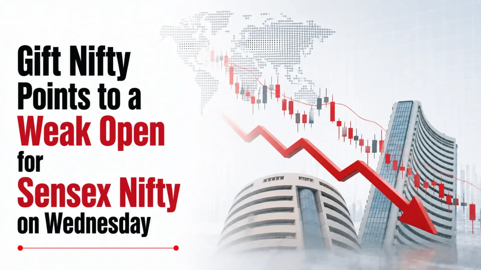 Gift Nifty Points to a Weak Open for Sensex, Nifty on Wednesday
