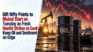 Gift Nifty Points to Muted Start on Tuesday as Fresh Houthi Strikes on Saudi Keep Oil and Sentiment on Edge