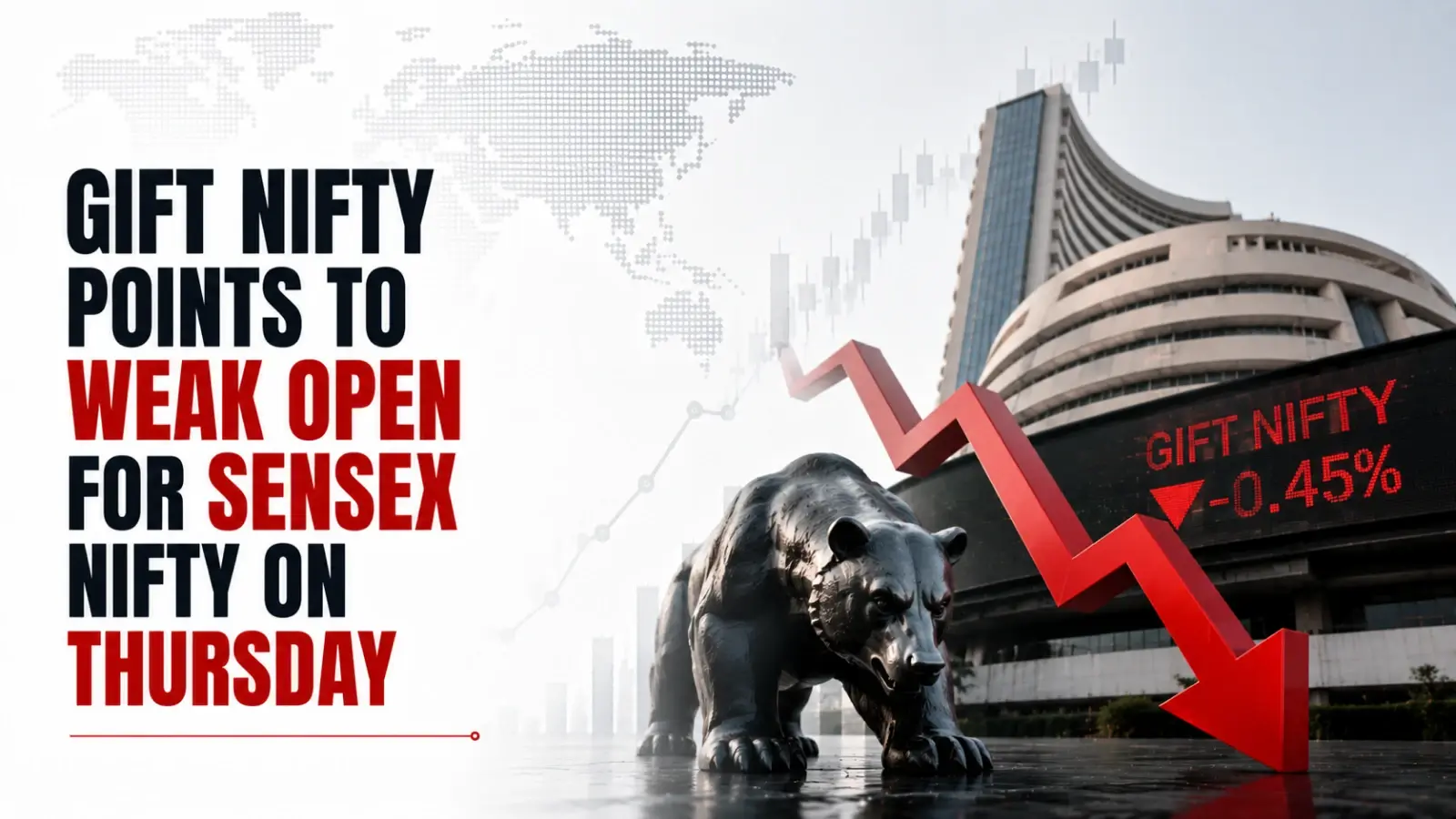 Gift Nifty Points to Weak Open for Sensex, Nifty on Thursday