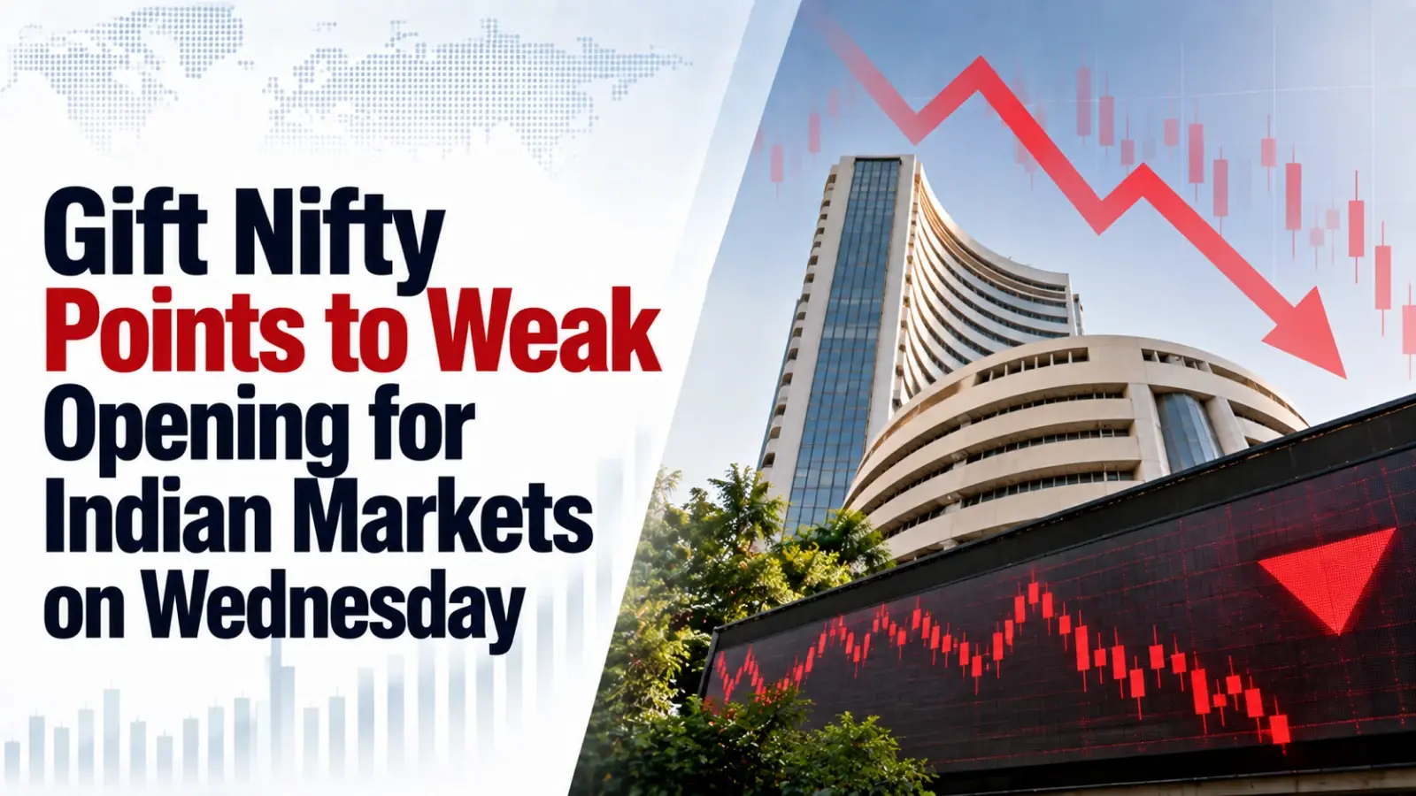 Gift Nifty Points to Weak Opening for Indian Markets on Wednesday