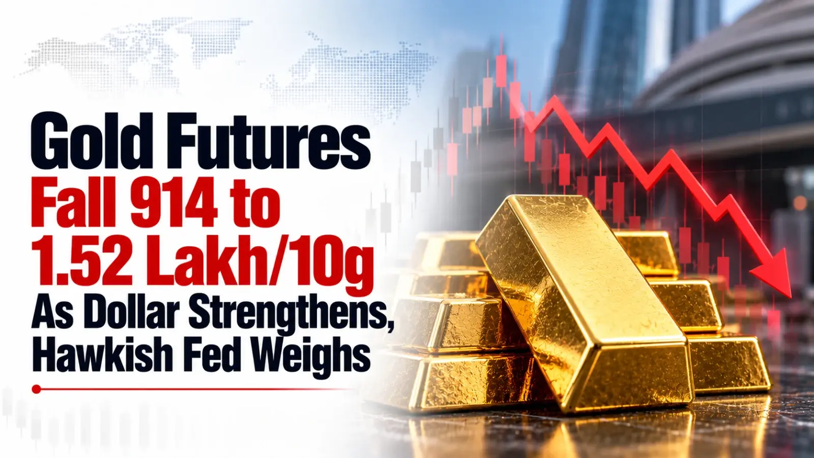 Gold Futures Fall Rs 914 to Rs 1.52 Lakh/10g As Dollar Strengthens, Hawkish Fed Weighs