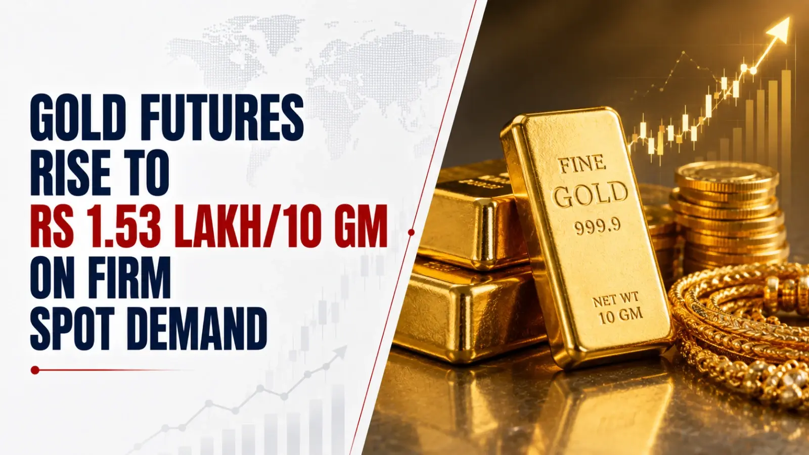 Gold Futures Rise to Rs 1.53 Lakh/10 GM on Firm Spot Demand