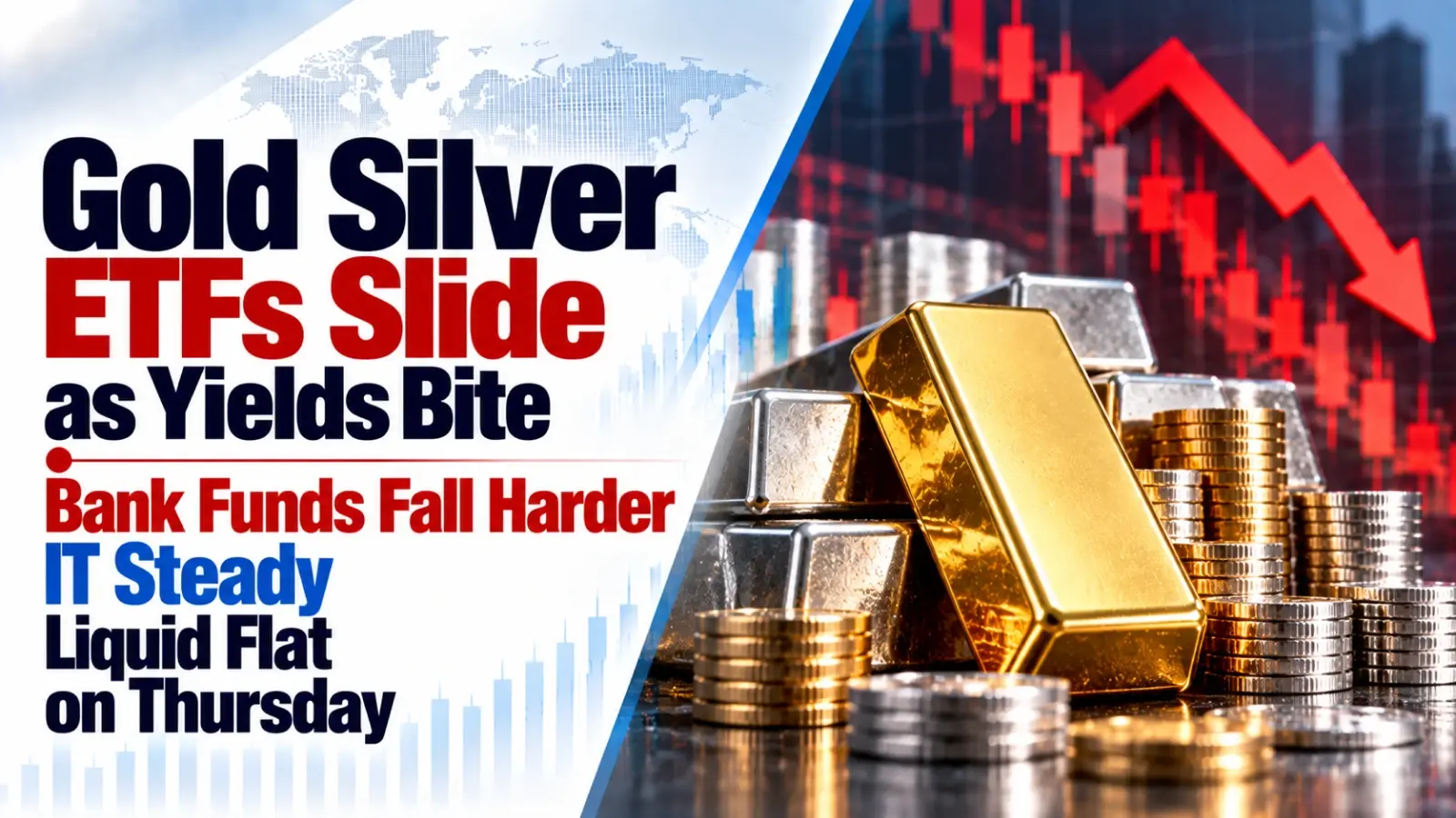 Gold, Silver ETFs Slide as Yields Bite; Bank Funds Fall Harder, IT Steady, Liquid Flat on Thursday