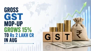 Gross GST Mop-Up Grows 15% to Rs 2 Lakh Cr in August