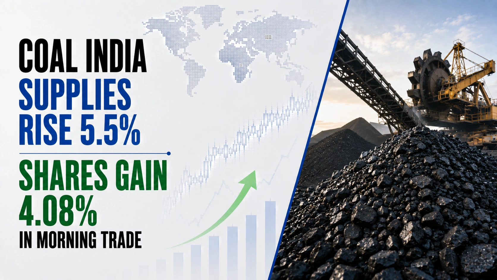 Coal India Supplies Rise 5.5%; Shares Gain 4.08% In Morning Trade