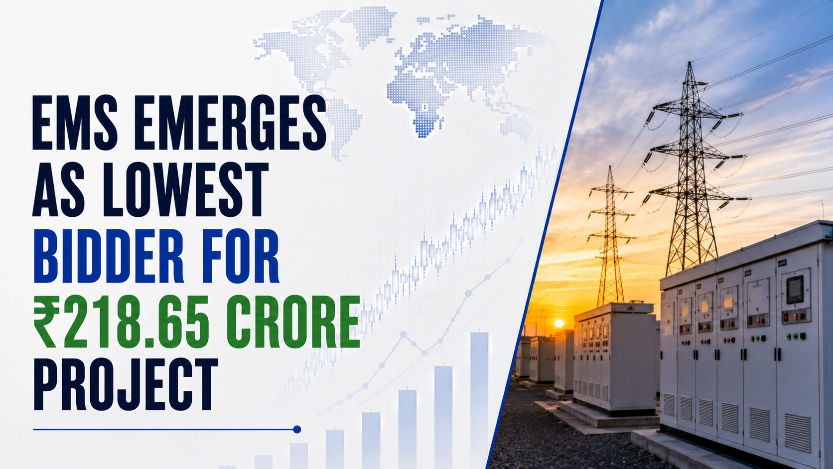 EMS Emerges As Lowest Bidder For ₹218.65 Crore Project; Shares Rise 1.18%