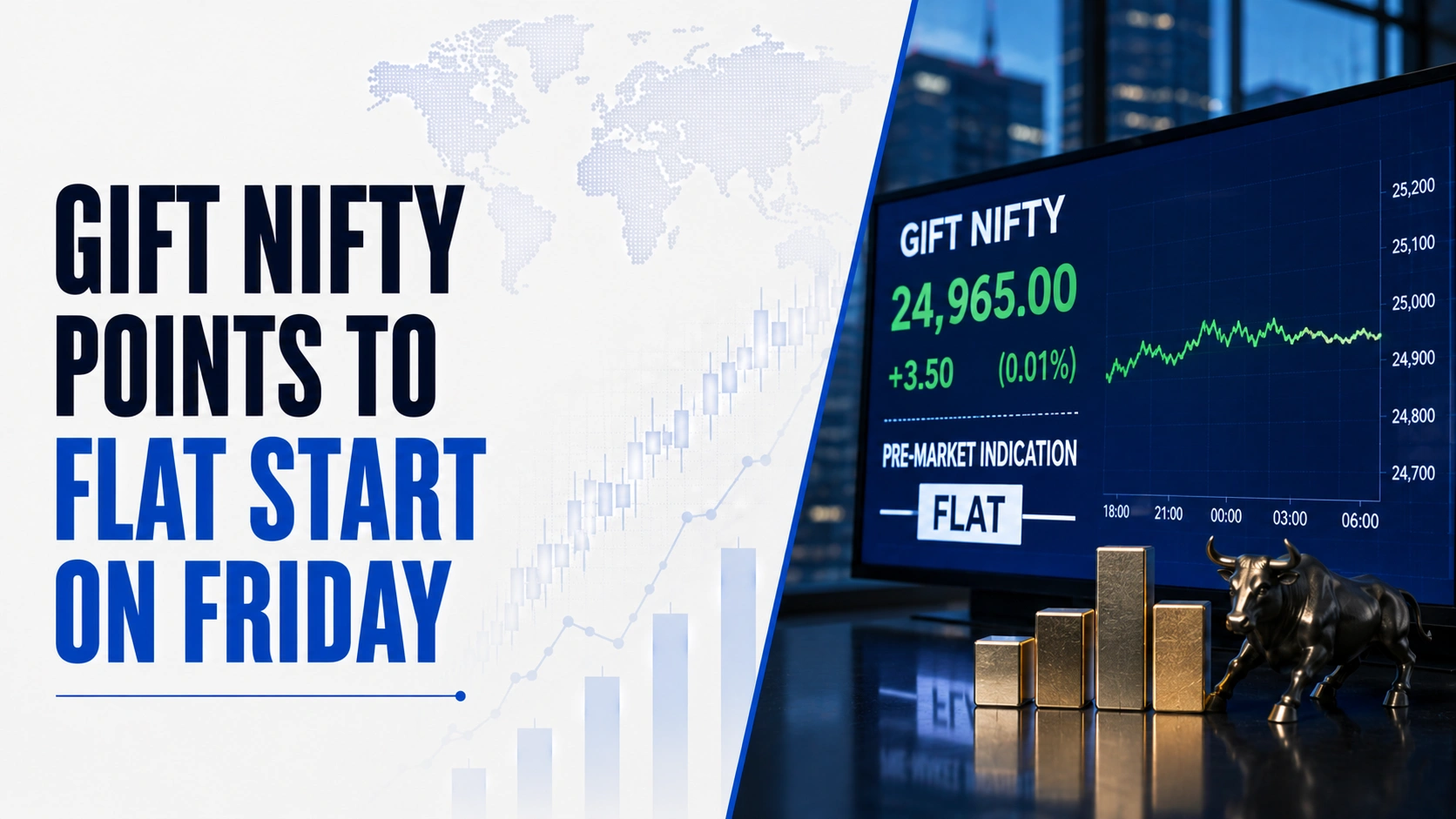 Gift Nifty Points to Flat Start On Friday