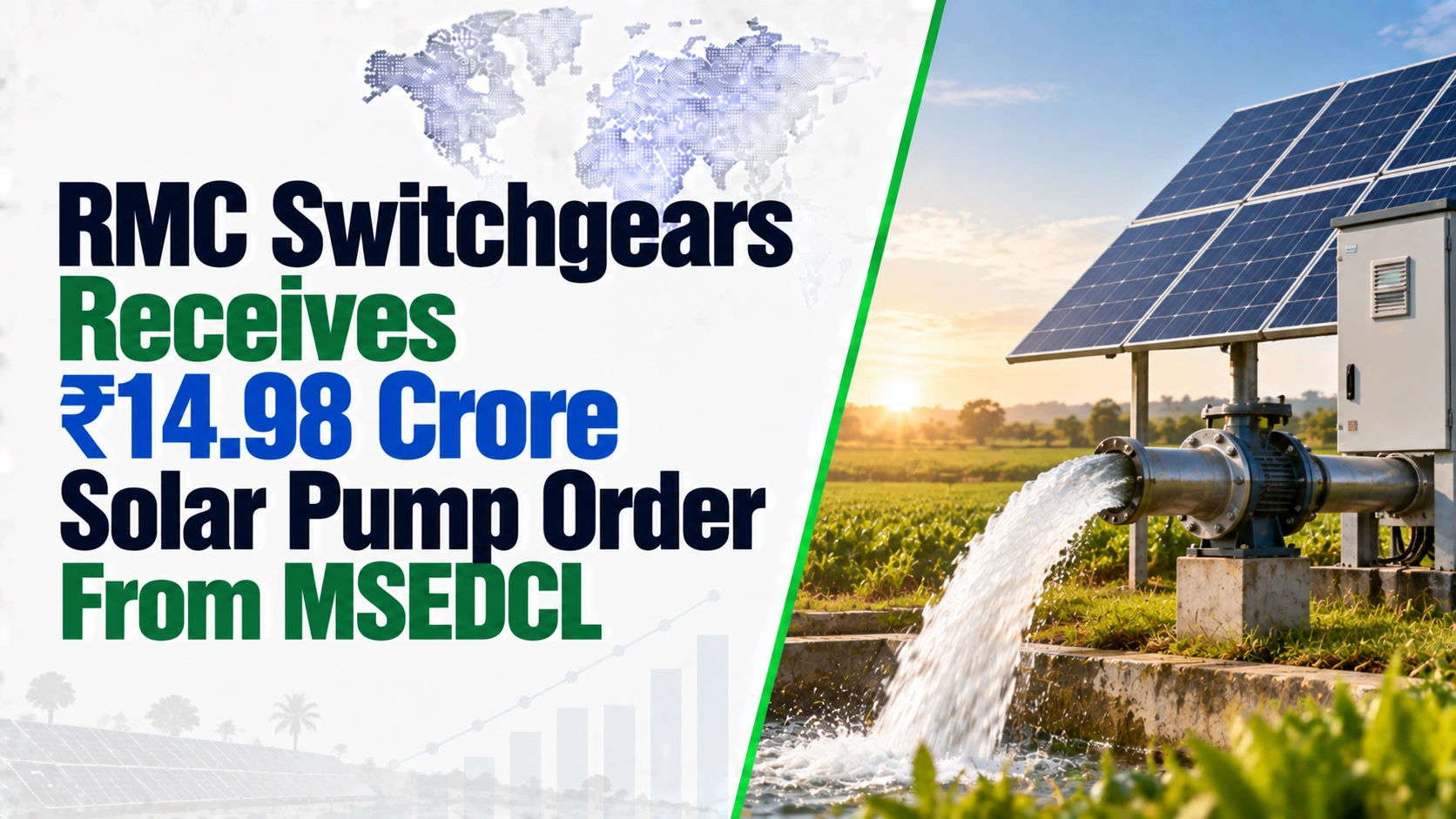RMC Switchgears Receives ₹14.98 Crore Solar Pump Order From MSEDCL; Shares Fall 2.88%