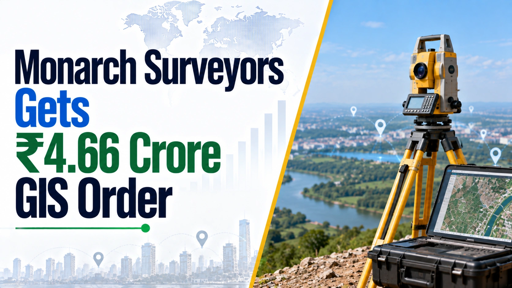 Monarch Surveyors Gets ₹4.66 Crore GIS Order; Shares Fall To ₹298
