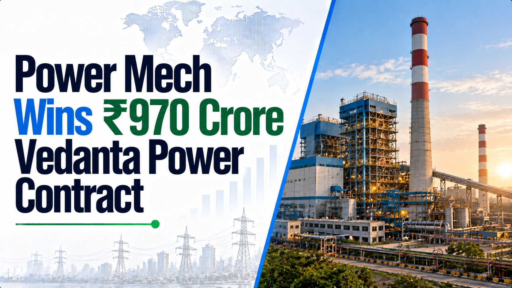 Power Mech Wins ₹970 Crore Vedanta Power Contract; Shares Rise 1.57%