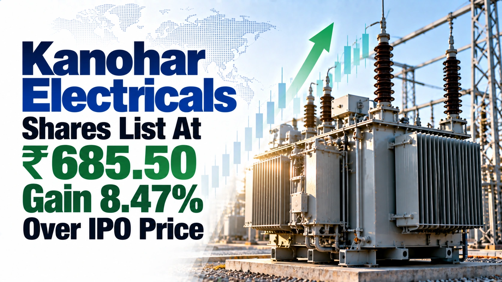 Kanohar Electricals Shares List At ₹685.50, Gain 8.47% Over IPO Price