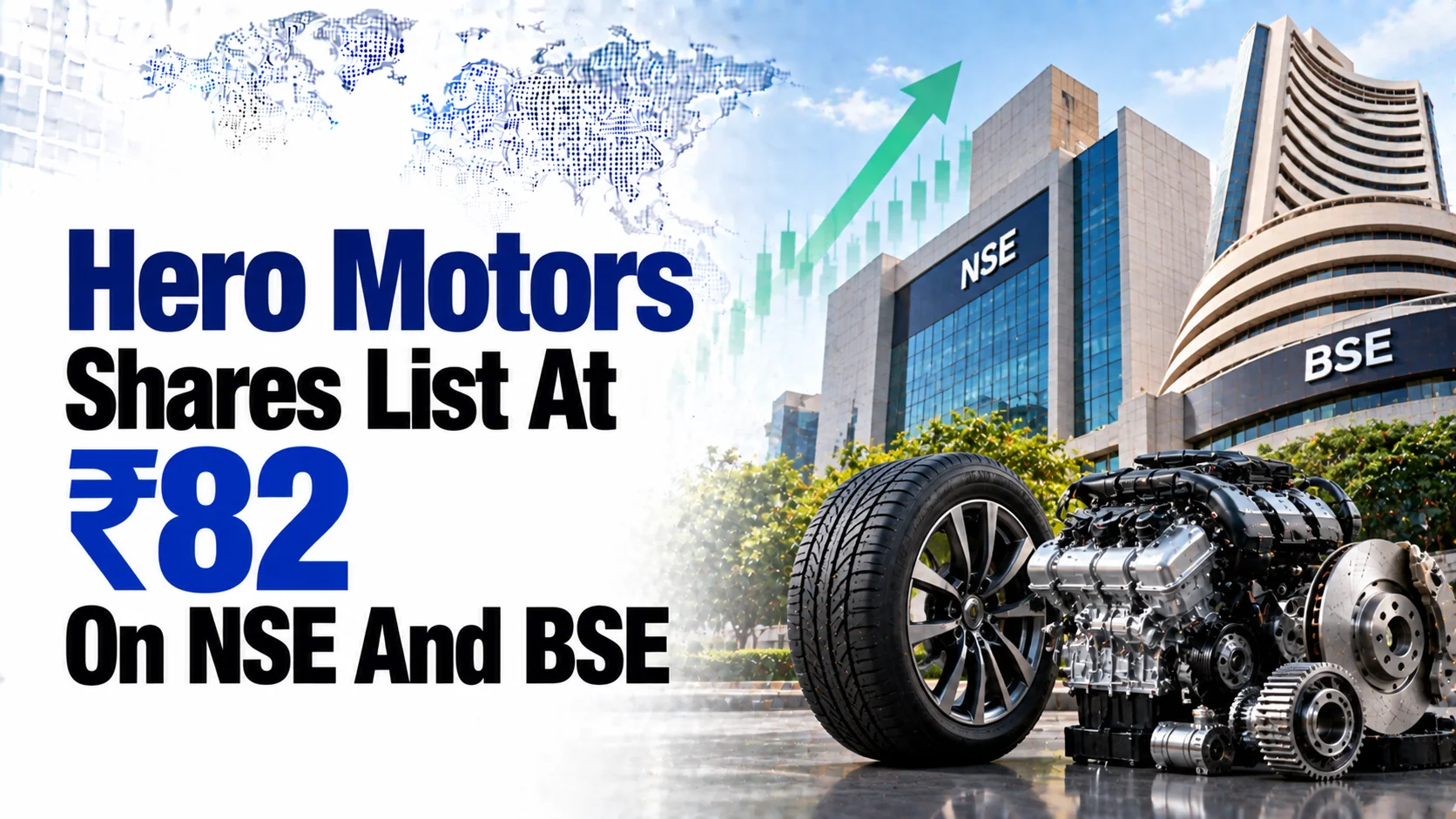 Hero Motors Shares List At ₹82 On NSE And BSE, At 2.38% Discount To IPO Price