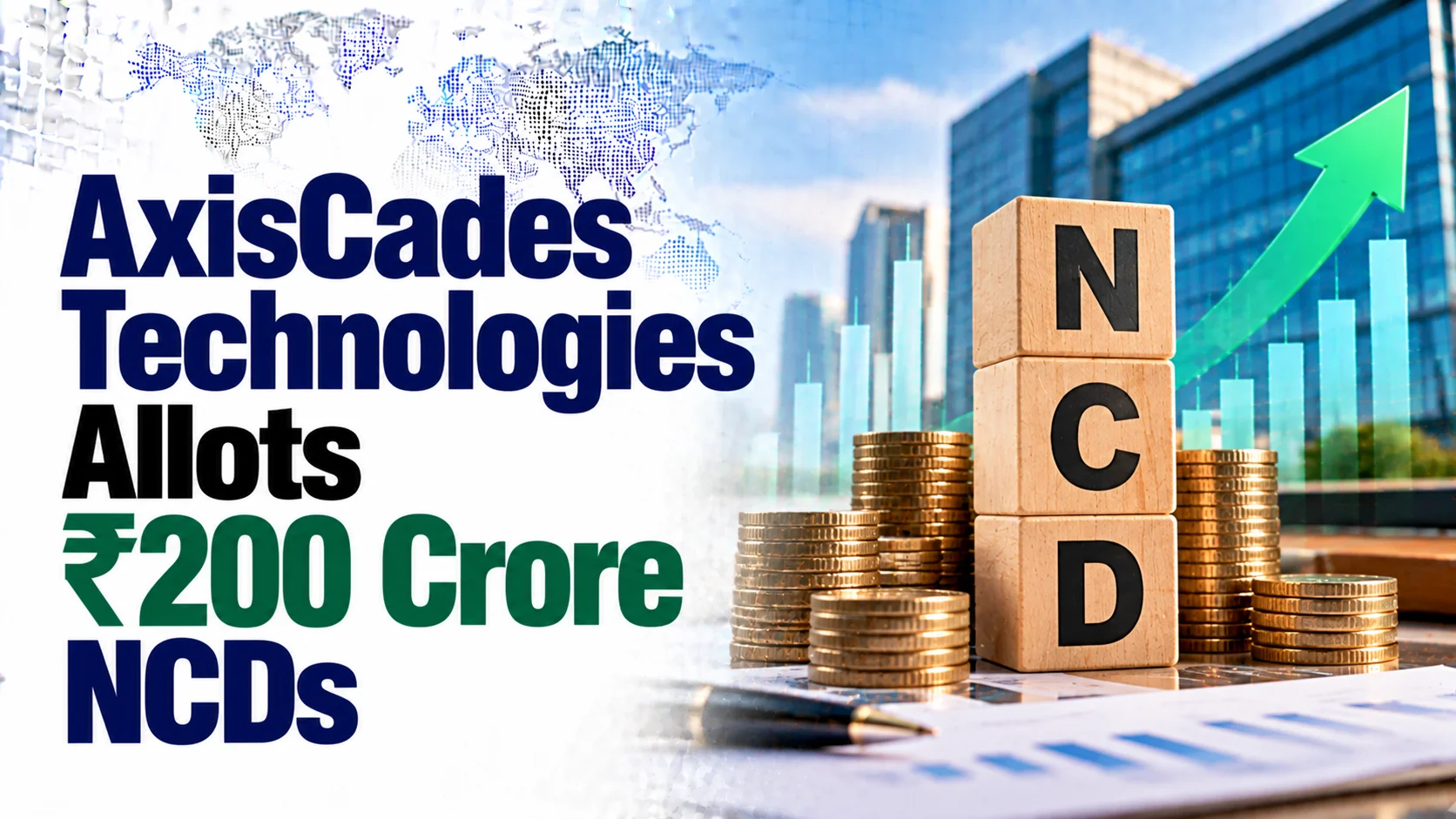 AxisCades Technologies Allots ₹200 Crore NCDs; Shares Flat
