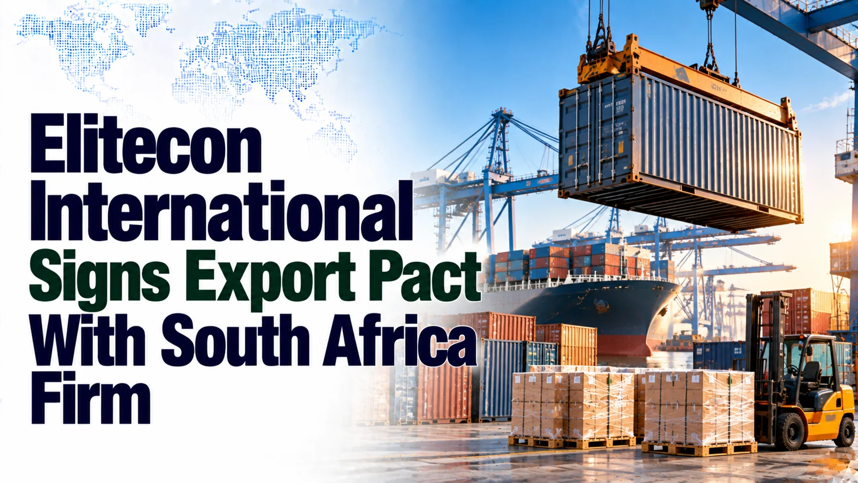 Elitecon International Signs Export Pact With South Africa Firm; Shares Fall 2.64%