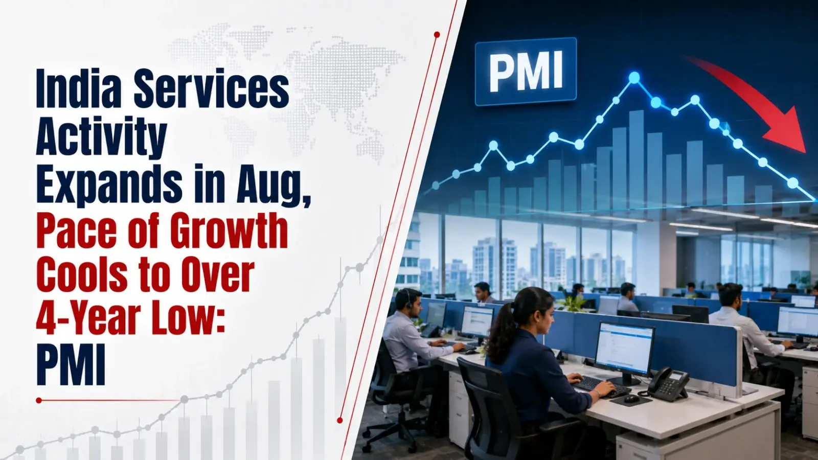 India Services Activity Expands in Aug, Pace of Growth Cools to Over 4-Year Low: PMI