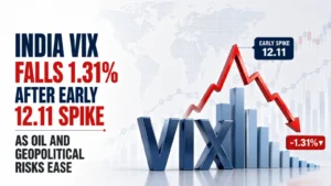 India VIX Falls 1.31% After Early 12.11 Spike as Oil and Geopolitical Risks Ease