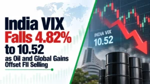 India VIX Falls 4.82% to 10.52 as Oil and Global Gains Offset FII Selling