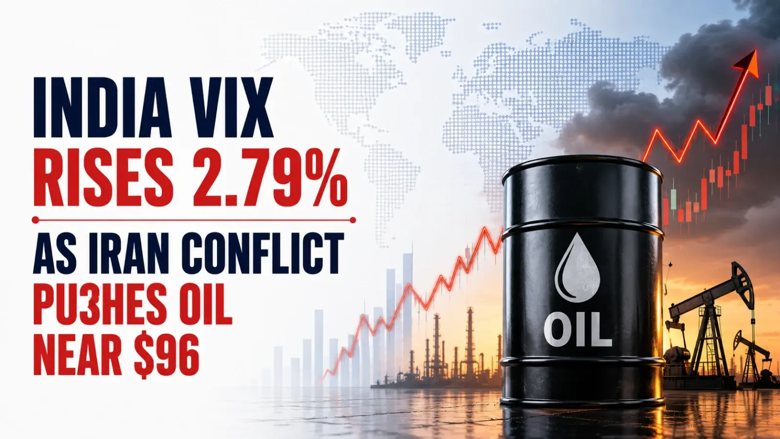 India VIX Rises 2.79% as Iran Conflict Pushes Oil Near $96