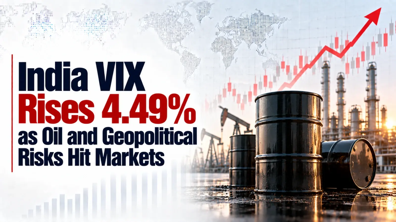 India VIX Rises 4.49% as Oil and Geopolitical Risks Hit Markets