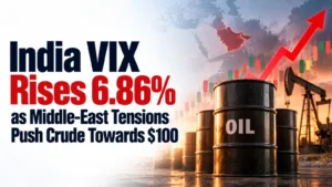 India VIX Rises 6.86% as Middle-East Tensions Push Crude Towards $100