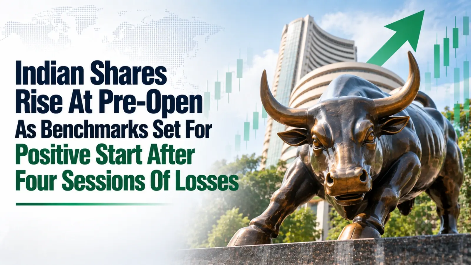 Indian Shares Rise At Pre-Open As Benchmarks Set For Positive Start After Four Sessions Of Losses